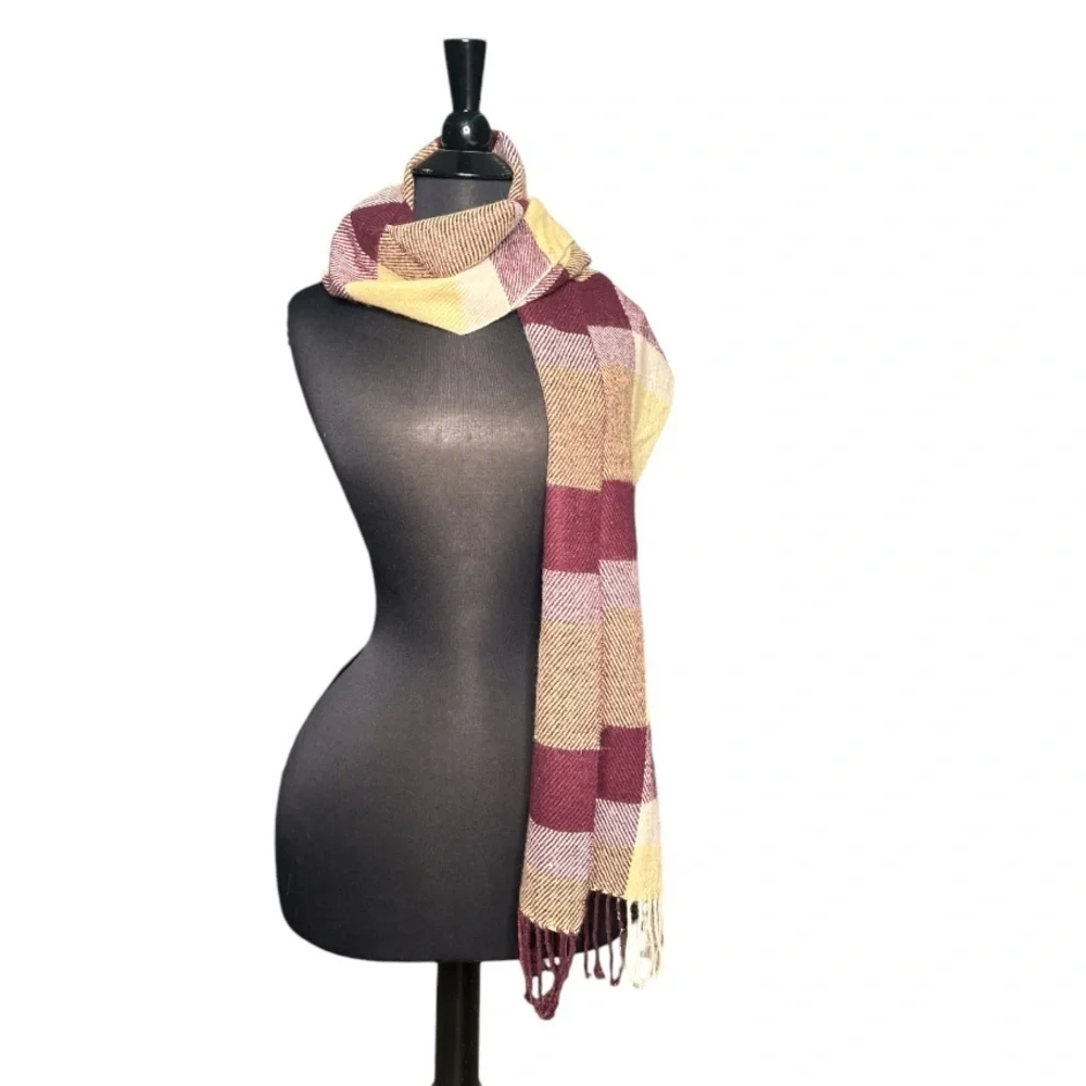 Plaid Multi Colored Scarf